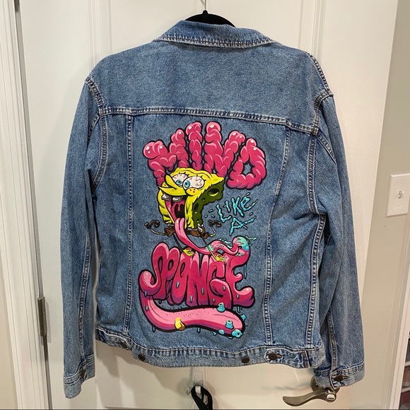spongebob jean jacket h&m